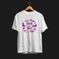 Tricou personalizat Think In Pink - M