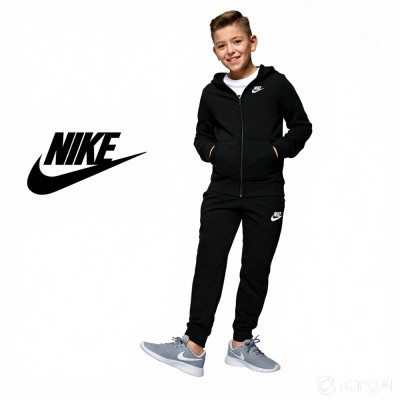 Trening Copii NIKE ORIGINAL bumbac cu cod QR pe eticheta , Bluza + pantaloni , Marimea 116-122 , varsta 6-7 ani foto