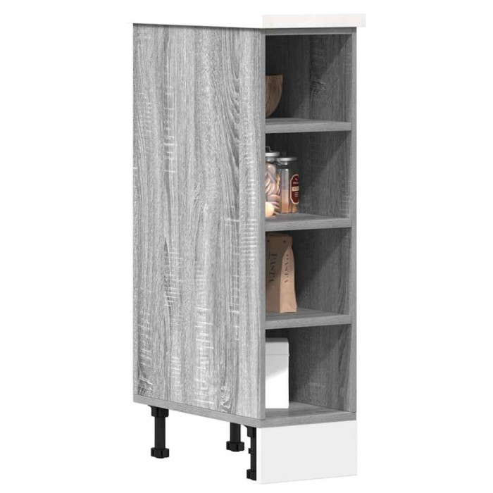 vidaXL Dulap inferior &quot;Riga&quot;, gri sonoma, 20x44,5x81,5 cm