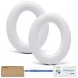 Set 2 bureti pentru casti Bose QuietComfort 45 / QC45 / QuietComfort SE / QC SE / QuietComfort Wireless - Alb - Spuma cu memorie