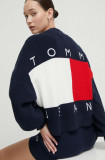 Tommy Jeans cardigan din bumbac culoarea bleumarin DW0DW18335