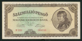 T158 UNGARIA 100 milioane Pengo 1946 sz&aacute;zmilli&oacute; Pengő SUPERINFLATIE XF / aUNC