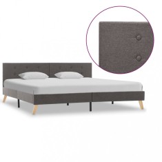 Cadru de pat, gri taupe, 180 x 200 cm, material textil foto