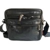 Geanta umar, Piele Ecologica, Extra buzunare, Neagra, 16 x 19 x 9 cm, Negru