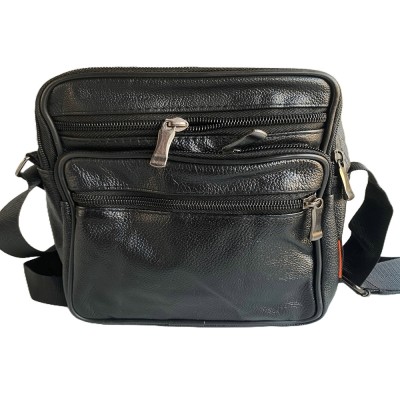 Geanta umar, Piele Ecologica, Extra buzunare, Neagra, 16 x 19 x 9 cm foto