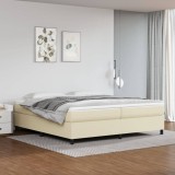 Cumpara ieftin Cadru de pat, crem, 200x200 cm, piele ecologică