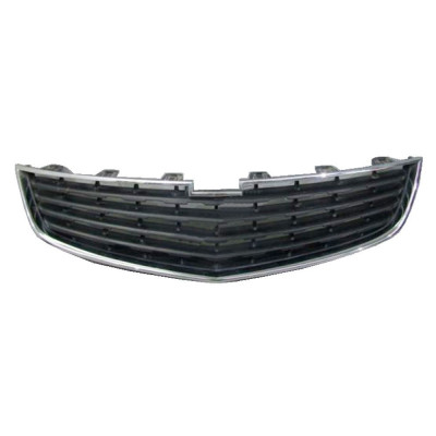 Grila radiator Chevrolet Cruze (J300), 2013-2014, parte montare Grilaj masca fata centrala, cu rama cromata, parte inferioara, 25080511, Aftermarket foto