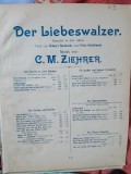Liebeswalzer, dupa motive din opereta Der Liebeswalzer de C.M. Ziehrer partitura pentru pian