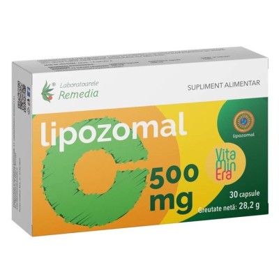 Lipozomal C 500 miligrame 30 capsule Laboratoarele Remedia foto