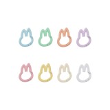 Set de 8 agrafe de chei BOXOB pentru păpuși, c&acirc;rlige metalice colorate cu iepuraș drăguț, inel de chei Kawaii cu iepure, cataramă de agățat, accesorii