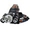 Lanterna De Cap 3 x Led Cree XML T6 MRG M-155, 2x Acumulatori 18650, Frontala, Negru C155