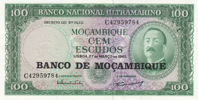 100 Escudos 1976 (overprint peste emisiune coloniala portugheza), UNC, clasor A1 foto