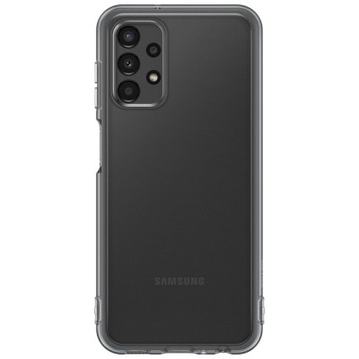 Husa Originala Samsung A13 4G Soft clear cover black EF-QA135TBEGWW foto