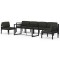Set mobilier de gradina cu perne, 7 piese, antracit, aluminiu