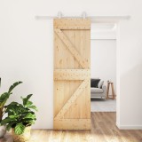 VidaXL Ușă glisantă cu set de feronerie 70x210 cm, lemn masiv de pin