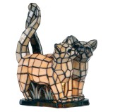 Veioza Tiffany sticla polirasina Pisicute 27x18x35 cm