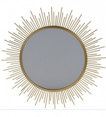 Oglinda decorativa de perete pentru interior NAGO Rama din Metal 40 cm Auriu foto