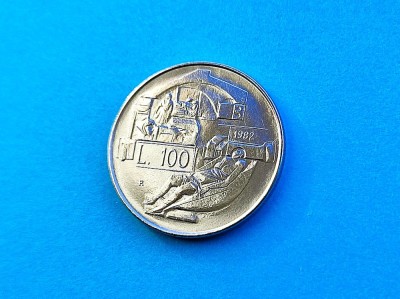 100 Lire 1982 San Marino-UNC-RAR-in realitate arata bine! foto
