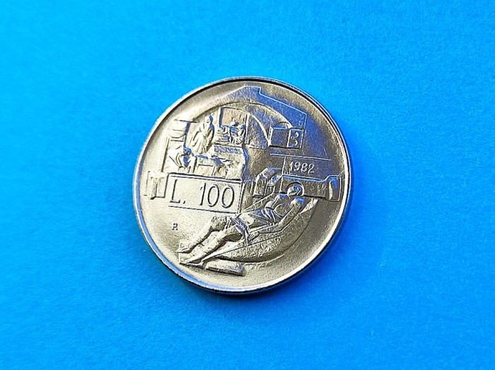 100 Lire 1982 San Marino-UNC-RAR-in realitate arata bine!