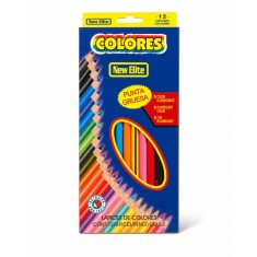 Creioane colorate New Elite Colores 12 culori