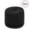 vidaXL Fr&acirc;nghie de barcă, negru complet, 18 mm, 50 m, polipropilenă 152524