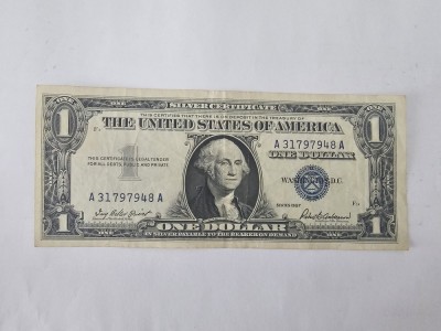 SUA 1 Dollar 1957 Silver Certificate foto