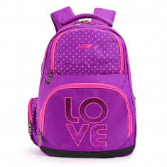 Rucsac scoala Glitter Love 15NF36, 35 x 24 x 47 cm, Mov foto