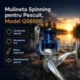 Mulineta Spinning pentru Pescuit, Model QS6000