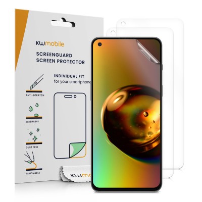 Set 3 folii de protectie Kwmobile pentru OnePlus Nord 2 5G, Fata, Polimer, 57682.1 foto