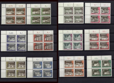 GERMANIA BERLIN 1962 , CLADIRI VECHI BERLIN , SERIE IN BLOCURI DE 4 MNH foto