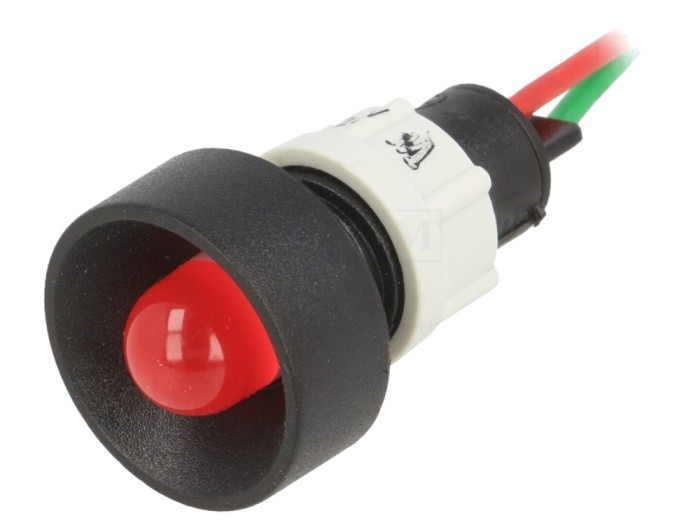 Lampă de control LED roșie 24V