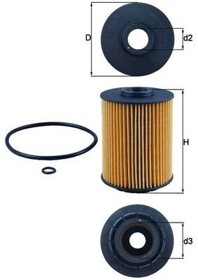 MAHLE OX 356D Filtru ulei foto