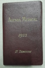 Agenda Medical des Laboratoires Colin 3e trimestre, 1923, contine si reclame foto