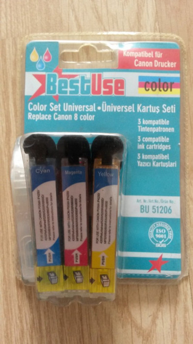 SET 3 cartuse color compatibile - CANON CLI-8