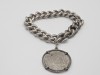 Bratara masiva din argint cu charm antic #2072