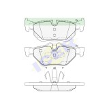 Set placute frana Icer 181663 punte spate Bmw X1 (E84) 2009-2015; Seria 3 (E92/E91/E93/E90) 2004-2013, Seria 1 (E81/E87/E88/E82) 2004-2011;