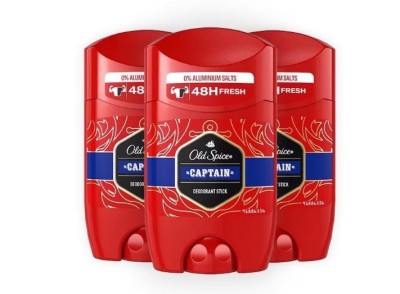 Pachet 3 x Deodorant stick Old Spice Captain, 50 ml foto