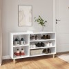 Pantofar, alb extralucios, 102x36x60 cm, lemn compozit