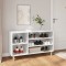 Pantofar, alb extralucios, 102x36x60 cm, lemn compozit