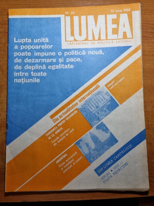 revista lumea 22 iunie 1989