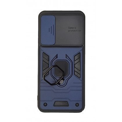 Husa Capac Silicon / Stand cu Magnet si Inel 360, Samsung A715 Galaxy A71 Blue