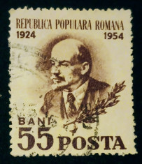 ROMANIA 1954 LP 359 V.I.Lenin, 1v. ȘTAMPILAT foto