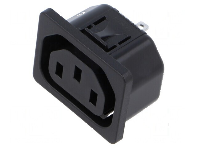 Conector alimentare AC soclu mamă 10A 250VAC IEC 60320 IP30
