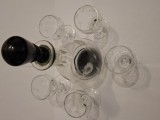 Cumpara ieftin Decantor Cristal cu pahare, set vintage antique, colectie, decor, recuzita