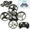 Dronă RC neagră JJRC H36 mini 2.4GHz 4CH 6 axe