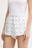 Hollister Co. pantaloni scurți de pijama culoarea alb, KI346-5033