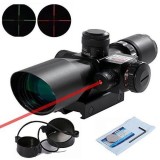 Cumpara ieftin Luneta profesionala cu laser rosu ACM si reticul iluminat 2.5-10*40E