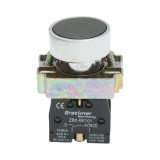 Buton comanda metalic negru cu revenire 1NO, 400V/10A, LAY5 Breckner Germany