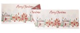 Traversa masa Craciun Village textil multicolor 183x33 cm