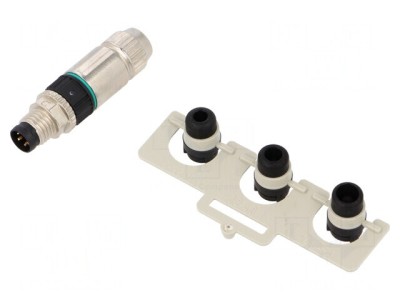 Conector M8 4-Pin Drept pe Cablu IP67 32V foto